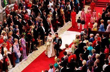 Billede fra Kronprinsens bryllup i Vor Frue Kirke d. 14. maj 2004
