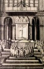 Kong Frederik IIs kroning i Vor Frue kirkes kor i 1559